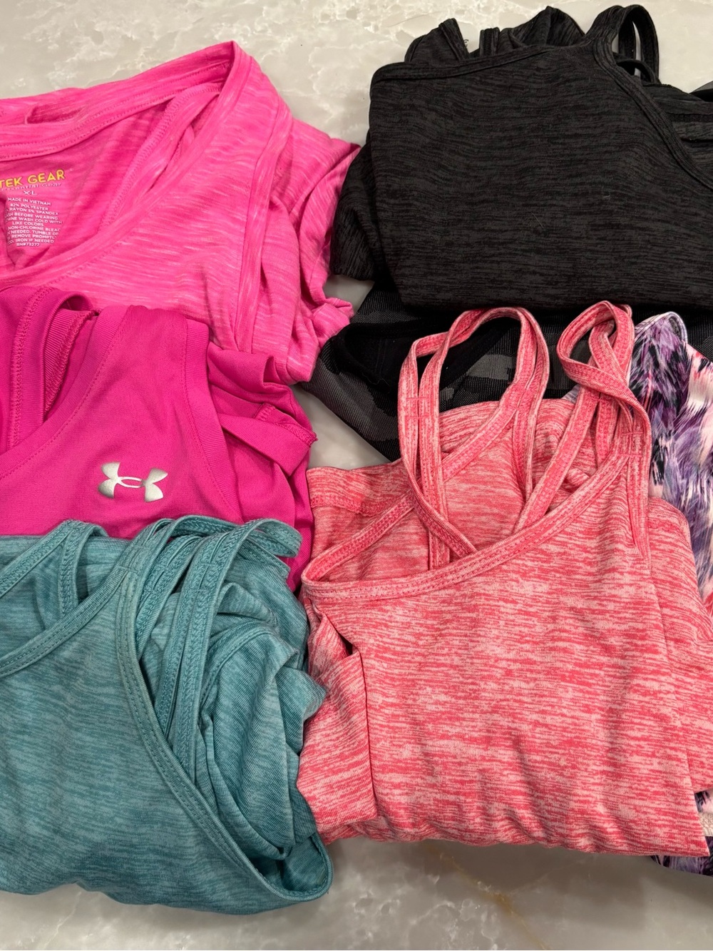 Bundle of 5 Workout Tanks and Two Sports Bras
